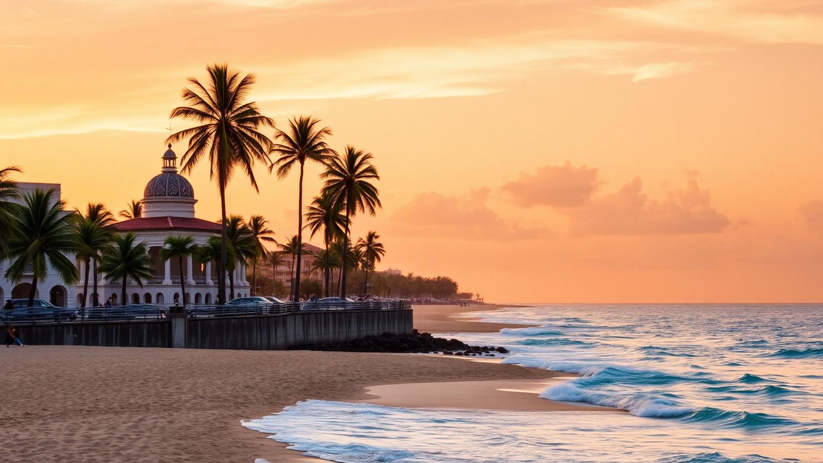 Atardecer en el malecón de Mazatlán